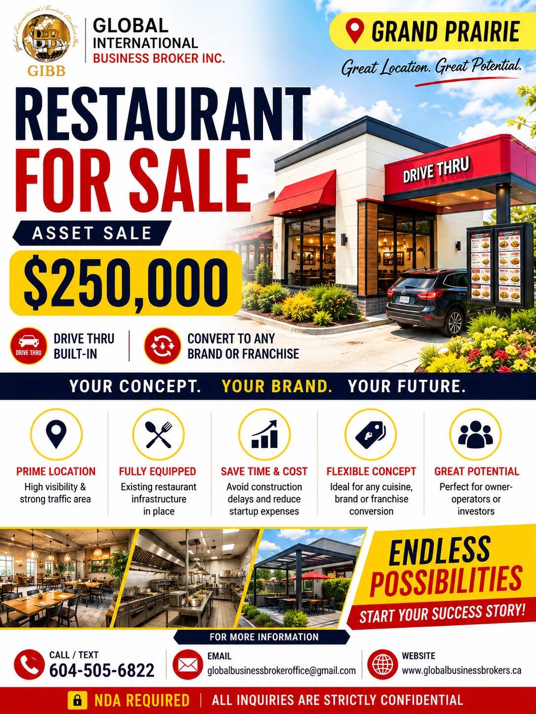 Food Restaurant for sale in Grand Prairie, Alberta